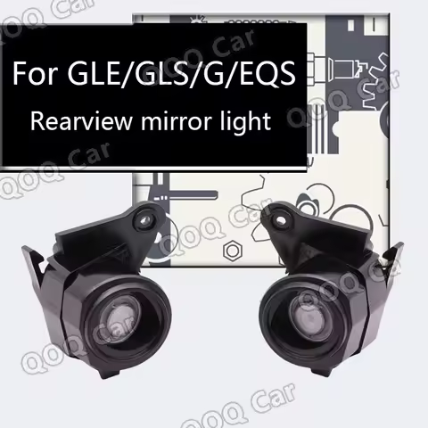 LED Car Rearview Mirror Welcome Puddle Light For Mercedes Benz Maybach Brabus G Class GLS GLE EQS La