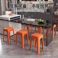 Dining Table Commercial Plastic Zhao Zhiwu Household Stackable Bench Dining Chair Square Stool Thick