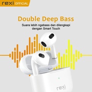(Terbaik) Headset Bluetooth Rexi Wa03 Pro Tws Earbuds Double Deep Bass
