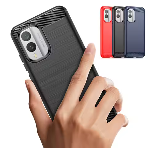 Carbon Fiber Texture TPU Case for Nokia X30 X100 XR20 X10 X20 Shockproof Protective Cover Funda Coqu