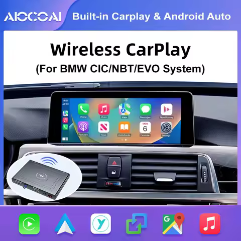 Wireless and Wired Carplay Android Auto Module AirPlay Android MirrorLink Interface Box for BMW NBT 