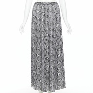 MICHAEL KORS black white scaled print pleated midi summer skirt XS