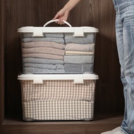 日本天馬 手提式掀蓋收納整理箱(附輪)-55L-3入