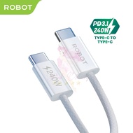 Robot RCC240W Super Fast Charging 240w Type-C to Type-C Cable Data 120cm
