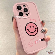 Compatible for Infinix Smart 8 7 Hot 40 Pro 40i 40 Pro 30i 30Play 30i Spark Go 2024 2023 Note 30 VIP 12 Turbo G96 ITEL S23 Pink Round Smile All-inclusive Phone Case Soft Cover