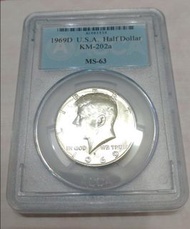 1969-D甘迺迪Half Dollar銀幣ACCA鑑定幣