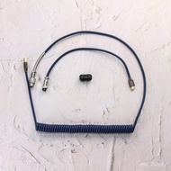 High Quality 5 Pin Type A to C Aviator Data Line 120cm Coiled Spring Cable for Keyboard Melody 96 KB