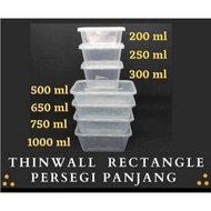 THINWALL Plastic Container Box Take Away Food 750 ML