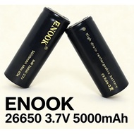-ENOOK IMR 26650 5000mAh 3.7V 60A with 18650 3600mAh 3.7V Rechargeable Battery High Drain Lithium Ba