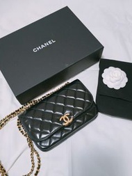 絕版Chanel 23A 隱藏版油蜡皮季節款風琴woc