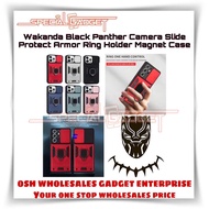 Real me Oppo(Wakanda Black Panther Camera Slide Armor) A1k C2 2 Pro F9 A7 C15 C12 C25s Military Ring