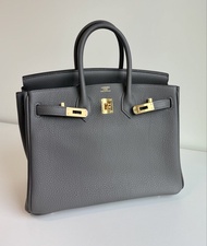 Hermès Birkin 25 Gris Meyer 積雨雲灰 金扣