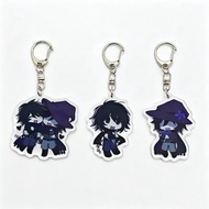 Game Forsaken Azuretime Two Time Azure Cosplay Keychain Acrylic Pendant Key Chain Ornament Accessori