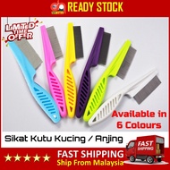 Pet Hair Removal Comb Pet Hair Flea Comb Trimmer Plastic Handle Stainless Steel Needle Comb