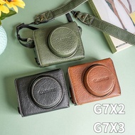 Canon Camera Case, G7X3, G7X3 Camera Protective Case, One-Shoulder Cowhide Material Cross-Body Bag, 