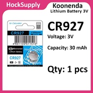 [1pcs $3.60] Koonenda CR927 Lithium Cell Button Battery 3V