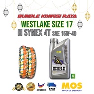 MOS Synex 4T SAE15W-40 (1L) + WESTLAKE Tayar Saiz 17