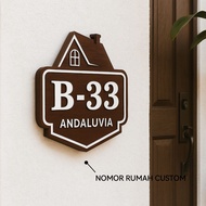 WOODEN HOUSE NUMBER minimalist house number home number plate decoration Wooden house number Unique 