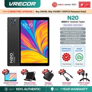 【2024 TOP1】VRECOR N20 Tablet PC 8 Inches Android 10 6000mAh 6GB RAM 512GB ROM Dual SIM 5G WiFi Gaming Online Classroom Meeting for Kids Children