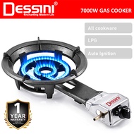 DESSINI ITALY Auto Ignition Gas Cooker Propane LPG Hob Burner Cooktop Tabletop Cast Steel Heavy Duty