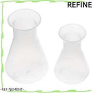 REFINEMENT 1/2Pcs Plastic Erlenmeyer Flask,  50ml 100ml Education Learning Tool, Wide Mouth Polyprop