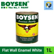 Boysen Flat Wall Enamel White B-800 1 Liter for Wood and Metal Primer Paint