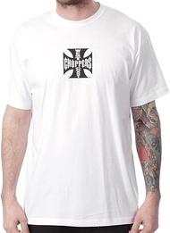 เสื้อยืดแขนสั้น West Coast Choppers รุ่น Original LOGO Classic Tee - White ของแท้ 100% นำเข้าจาก USA