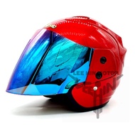 [ PERCUMA RAINBOW VISOR ] YH Pro KHI Cutting Design Motorcycle Helmet Topi Dewasa ( Maroon Ruby Red 