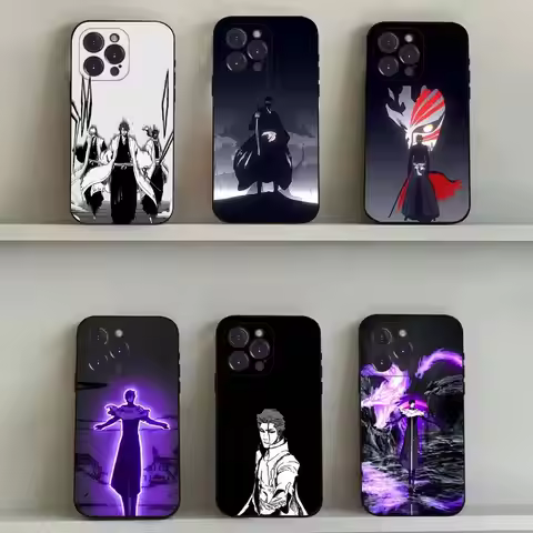 A-Aizen S-Sousuke Anime Phone Case For iPhone 16,15,14,13,12,11,Pro,Max,Plus,X,XS,SE4,E,Mini,Soft Bl