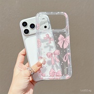 Phone case Applicable iPhone Beautiful pink bow is suitable for iPhone17promax Phone Case Transparen