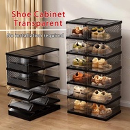【Buy 2 Get 1 Free】【SG Stock】Shoe Box Foldable Storage Box Installation Free Cabinet Multifunctional 