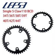 LEESE 5 Claw 110 BCD Chainwheel Single Speed Road Bike Chainring 34T/36T/38T/39T/40T/42T/44T 110BCD 