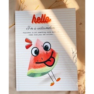 A5 notebook - Lovely watermelon pattern - dotted paper - The notebook notebook World