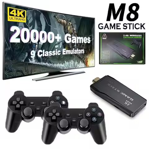 M8 game console 2.4G wireless double TV game console HDMI high definition PS arcade 20,000 games