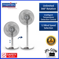 Morries 12 Inches 2 In 1 Remote Air Circulation Stand Fan MS 1816DCSF (2 Years Warranty)(8 Years Warranty On Motor)