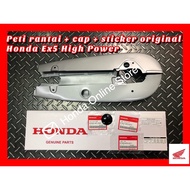 COMBO: Peti Rantai + Cap Chain Case + Sticker Honda Ex5 High Power 100% HONDA Original Cover Rantai