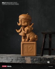 全新 pop mart Molly 週年雕塑 木色 隱藏 with you for 12 years wooden ver