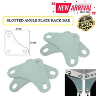 Slotted Angle Plate (89mm x 89mm) Corner Plate for Slotted Angle Bar / Bracket Siku Besi Screw Lubang Plate