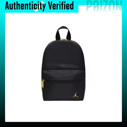 Jordan Two Way Zip Closure Nylon Backpack Mini Unisex Black 7A0857-023