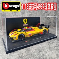 [Model] PIMEGO 1: 18 Ferrari 499p Racing Car Model Racing Model Endurance Racing Simulation Alloy Ca