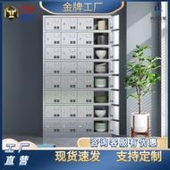 HY/💯Stainless Steel Cupboard Staff Locker Cupboard Plate Cabinet Canteen Sideboard Multi-Grid Cupboard Lunch Box Cabinet