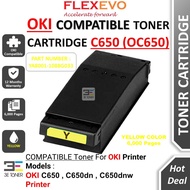 OKI C650 650 OC650 YA8001-1088G033 Toner Cartridge Compatible Yellow for C650 C650dn C650DN C650dnw 