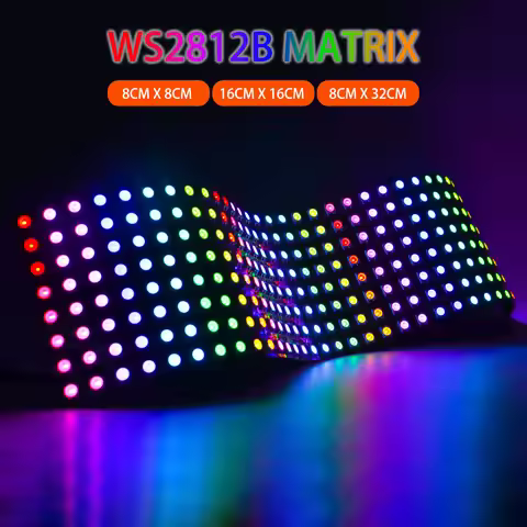 WS2812B RGB Matrix LED Panel Light WS2812 Digital Flexible Individually Addressable Smart Led 64/256