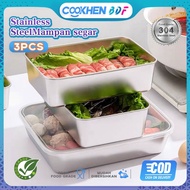 COOKHEN Food Container Stainless Steel Vegetable Container Food Box Stainless Steel 304 Food Storage