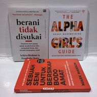 PAKET ISI 3 BUKU MOTIVASI THE ALPHA GIRL'S GUIDE + SEBUAH SENI UNTUK BERSIKAP BODO AMAT + BERANI TID