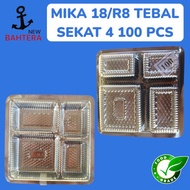 (contents 100) MIKA BAHTERA KT18 RICE BOX 18X18 4 SETTINGS RICE BOX RICE BASE CONTENTS 100 PCS THICK