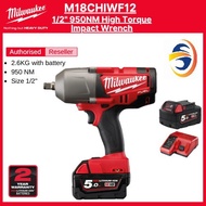 MILWAUKEE M18CHIWF12 M18 FUEL 1/2" HIGH TORQUE IMPACT WRENCH - 950NM