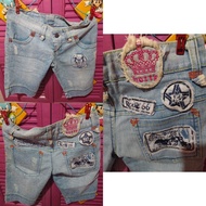 My Preloved Women's Embroidered Short Jeans