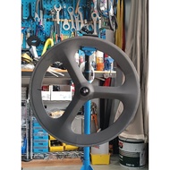 3-Spoke Carbon Wheels Front Wedge Rims Size 700c