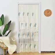 Anti-Mosquito Door Curtain Lace Decorative Curtain for Main Door, Bedroom Embroidered Summer Retract